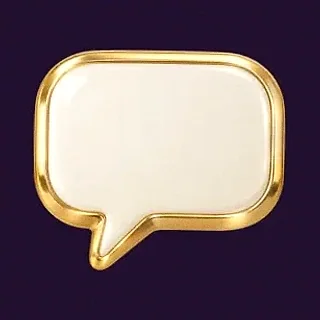 Gold speech bubble — Spinago