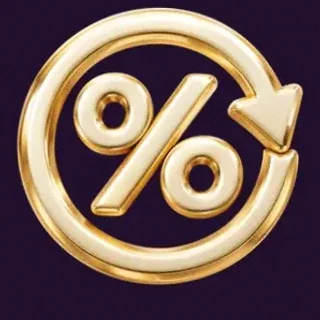 Gold percent symbol — Spinago