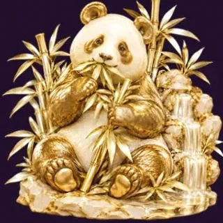 Panda eating bamboo — Spinago