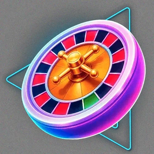 Neon roulette wheel