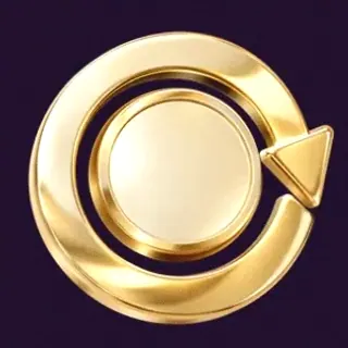 Gold circular arrow — Spinago